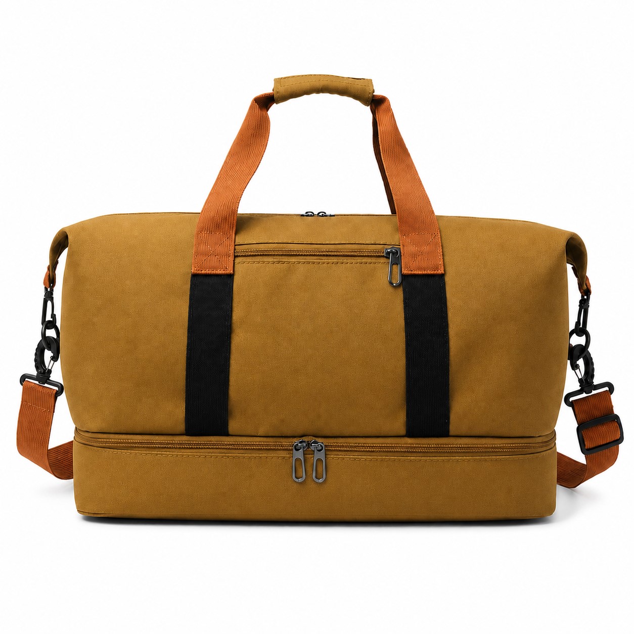 18.1-Inch Shoe Compartment Duffel Bag — Bronze Gold
