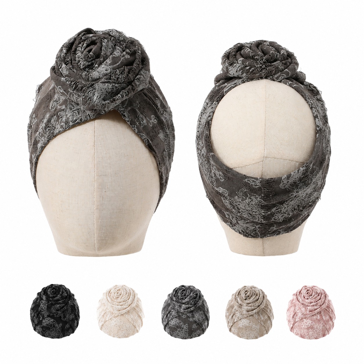 Rosette Wide Polyester Headband