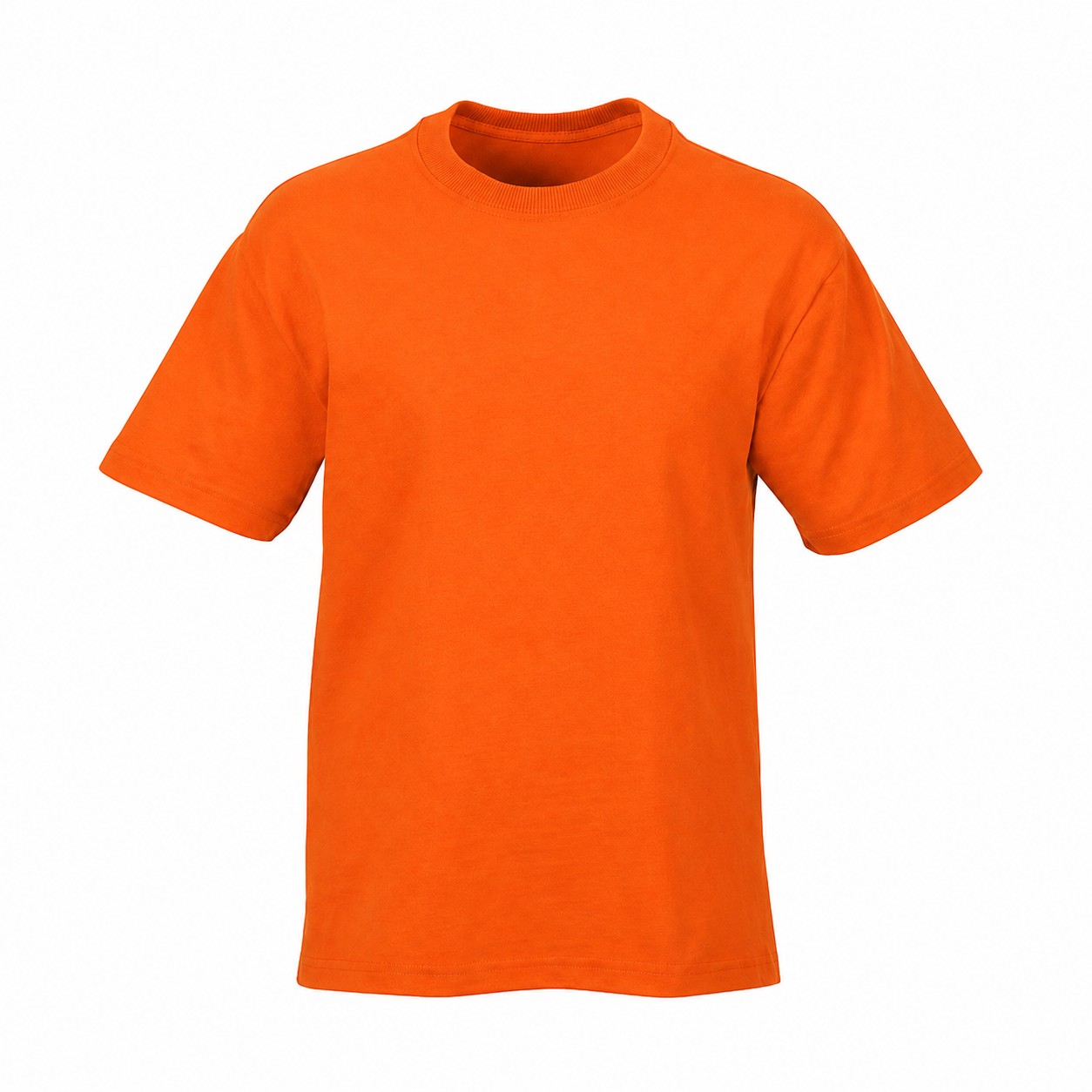 Heavyweight Cotton Polyester Crewneck Shirt — Orange