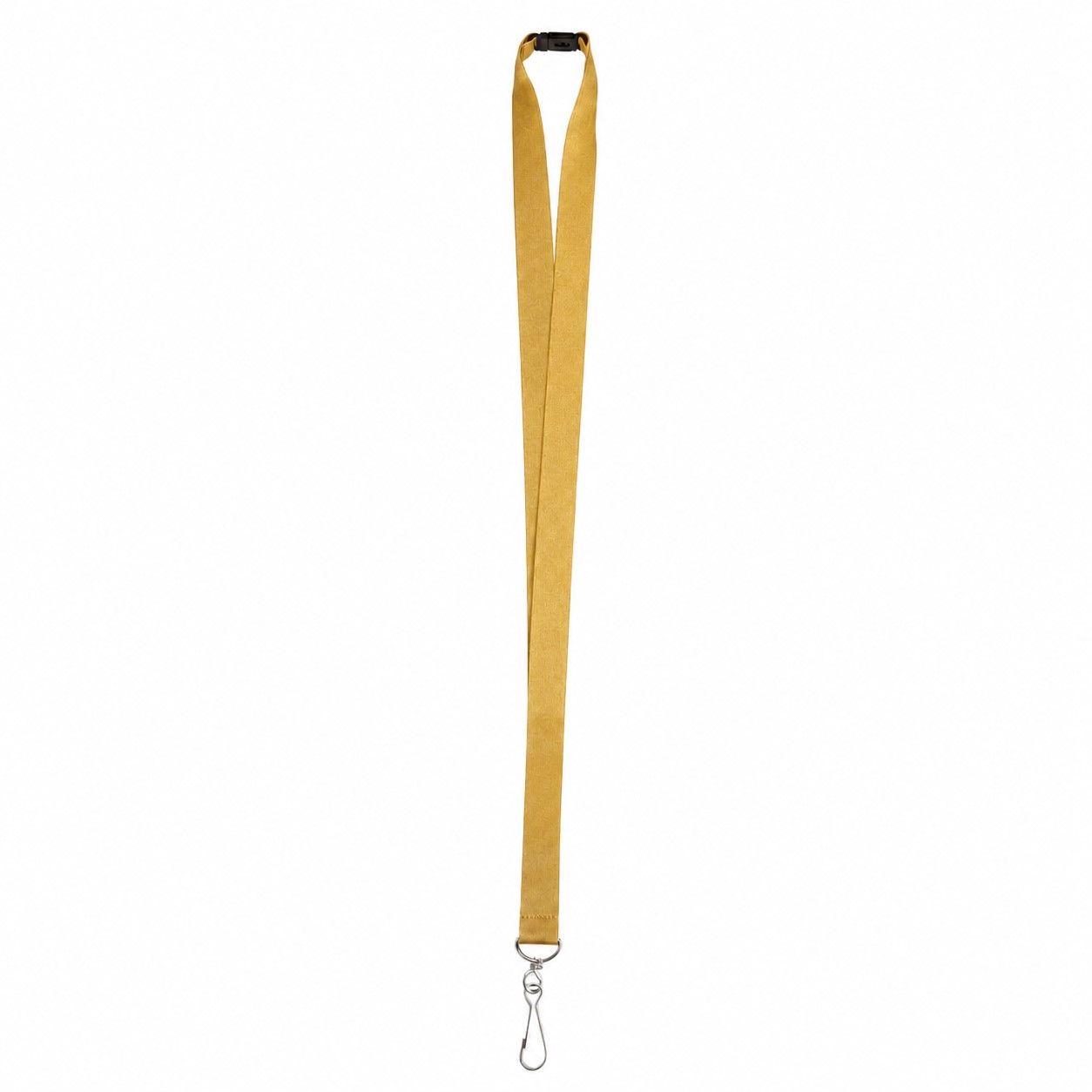 Polyester J Hook Breakaway Lanyard — Brass Gold