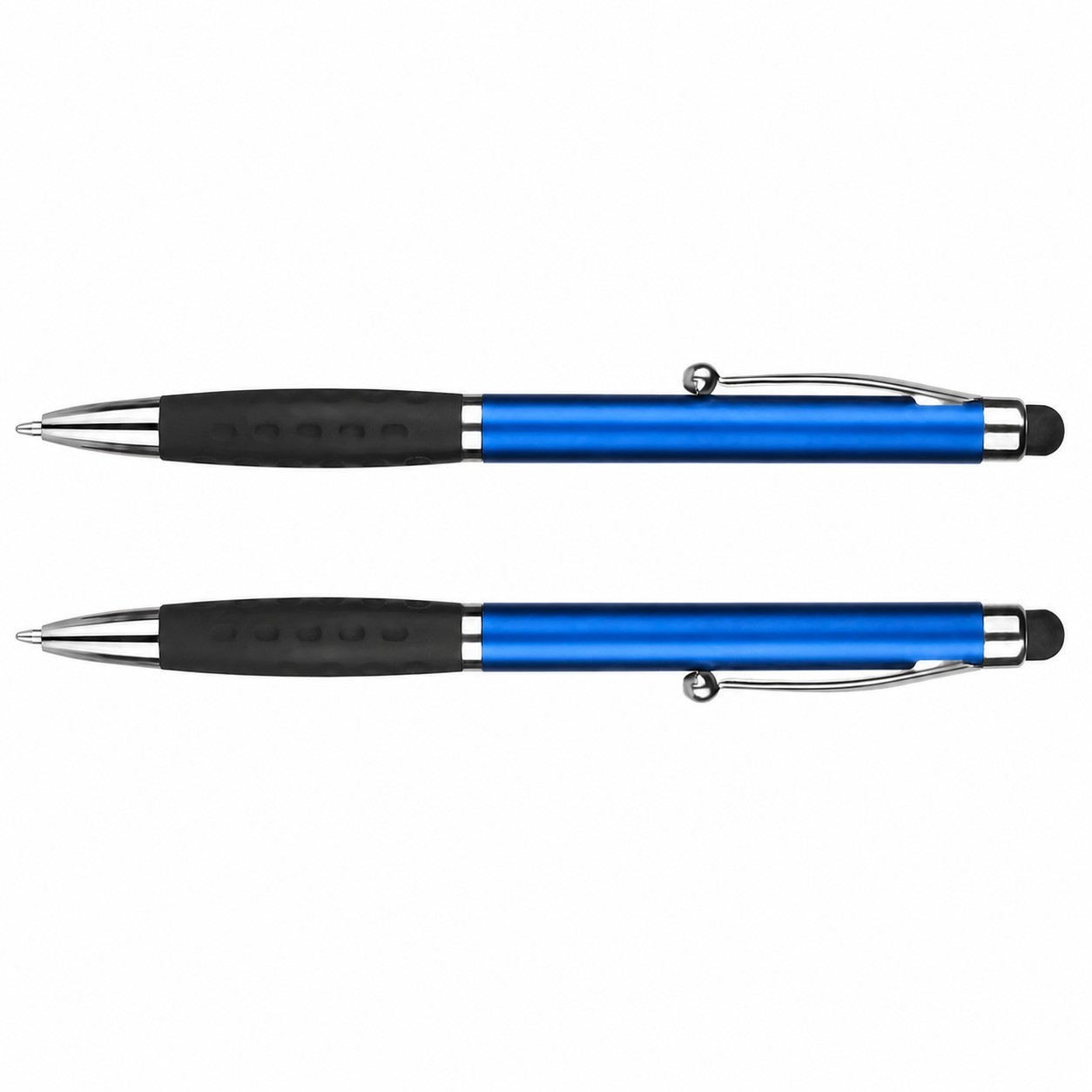 Plastic Grip Stylus Twist Pen — Blue