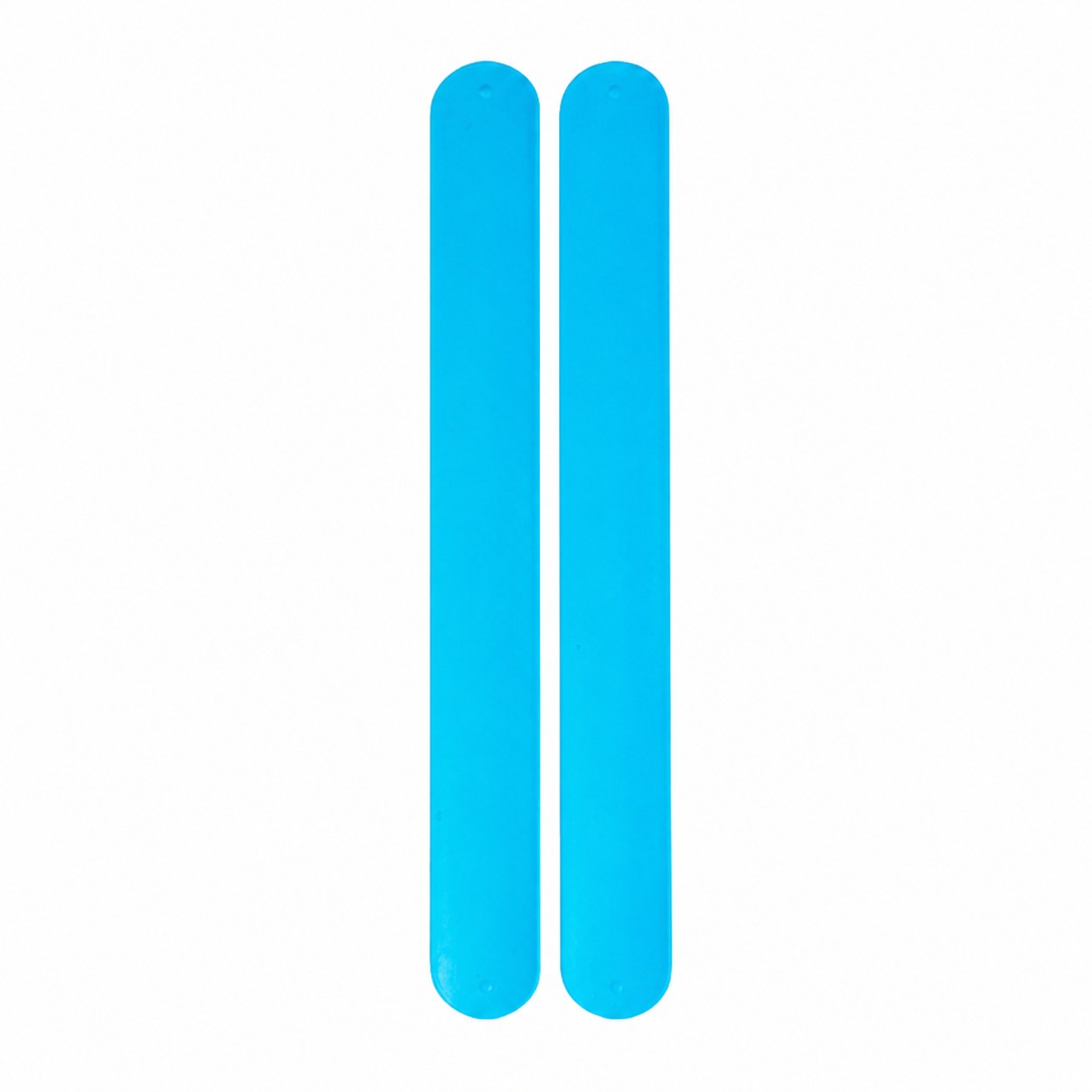 Silicone Slap Wristband Bracelet — Cyan Blue