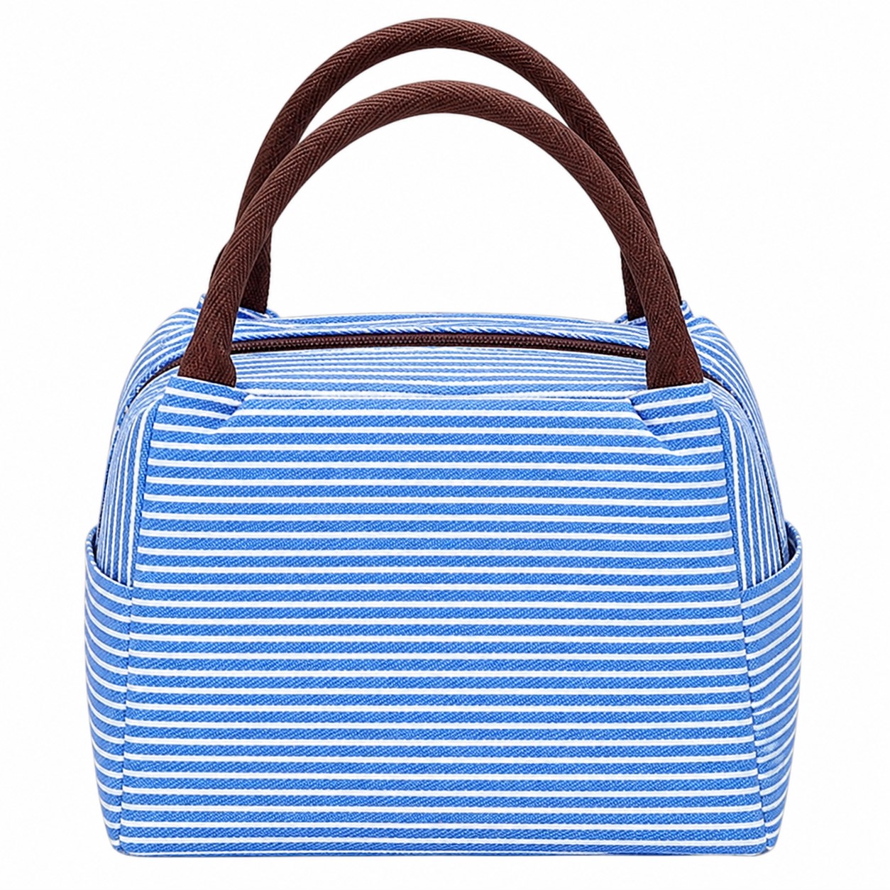 Striped Polyester Thermal Meal Bag — view 2