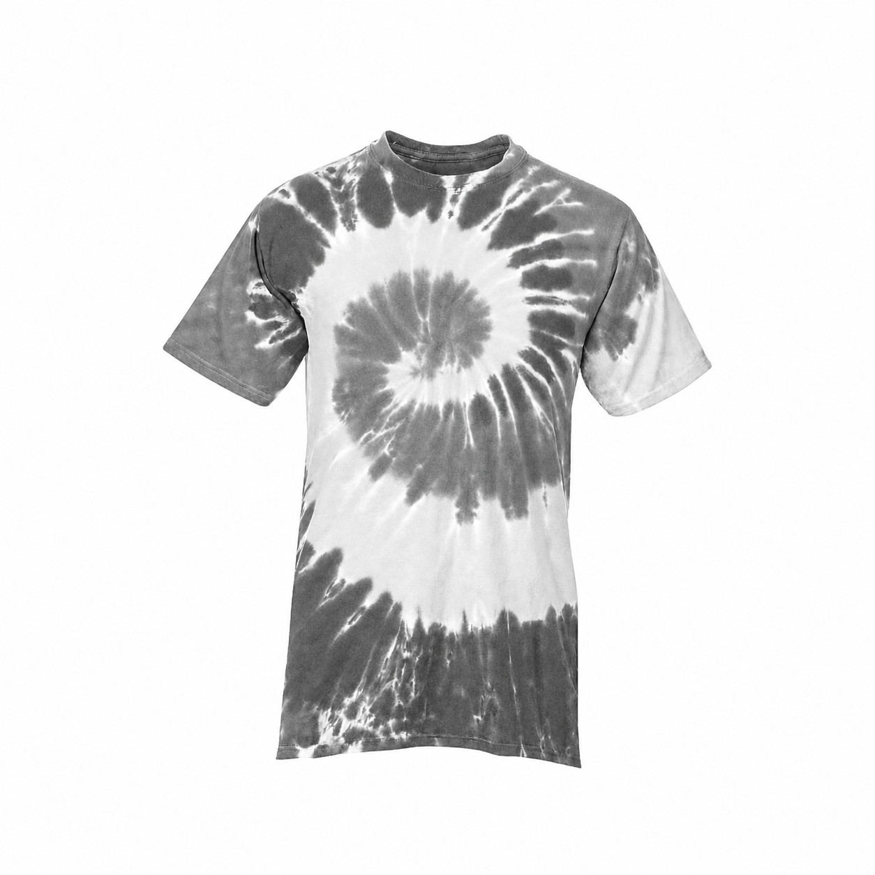 Cotton Tie Dye Crewneck Shirt — Gray