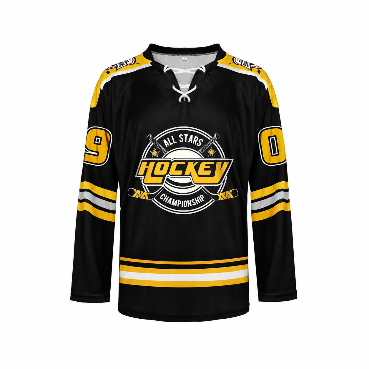 Polyester Performance Sports Jersey — Black