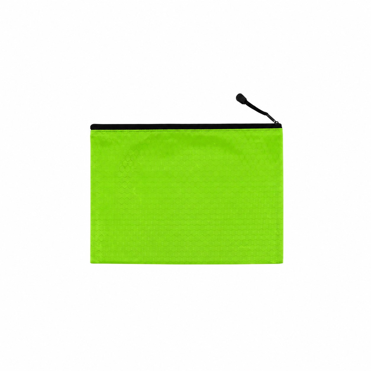 Canvas Zippered Travel Pouch — Lime Green