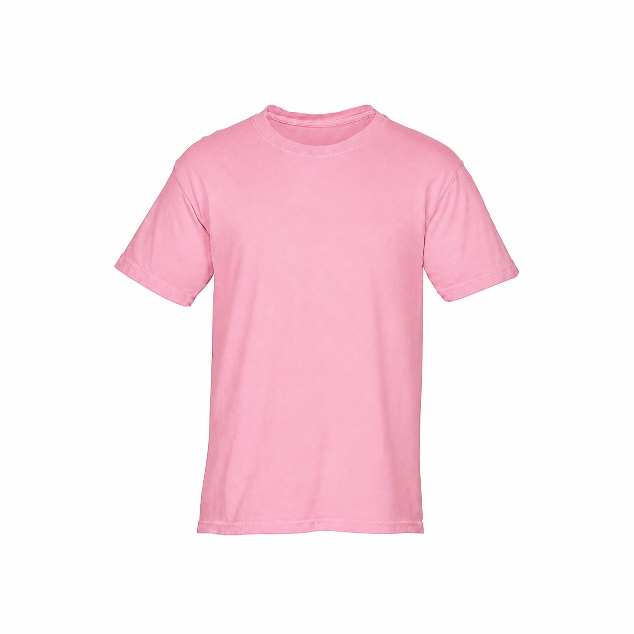 Garment-Dyed Ringspun Cotton T-Shirt — Pink