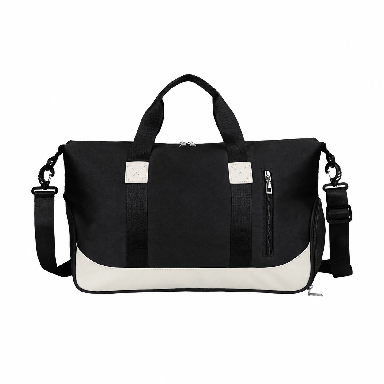 Zippered Storage Duffel Bag — Black