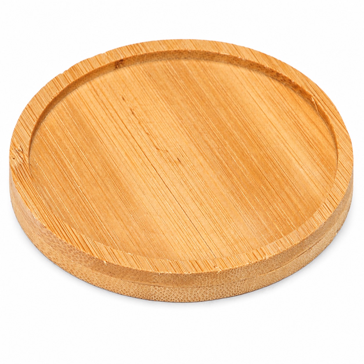 Round Wood Beverage Coaster — view 2