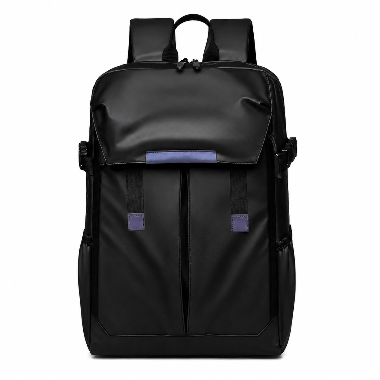 Motorcycle Backpack With Helmet Holder — Black