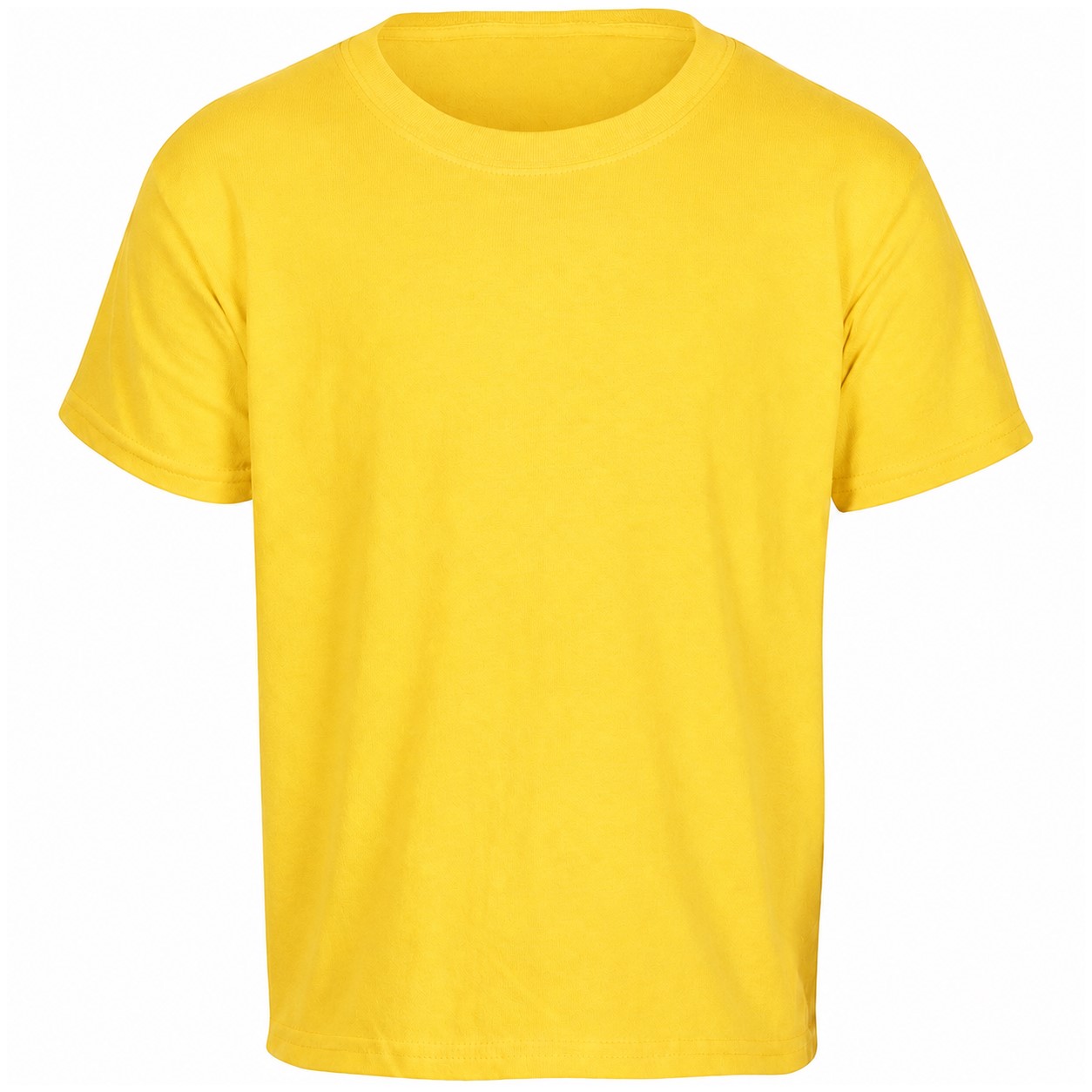 Youth Cotton Short Sleeve Shirt — Yellow