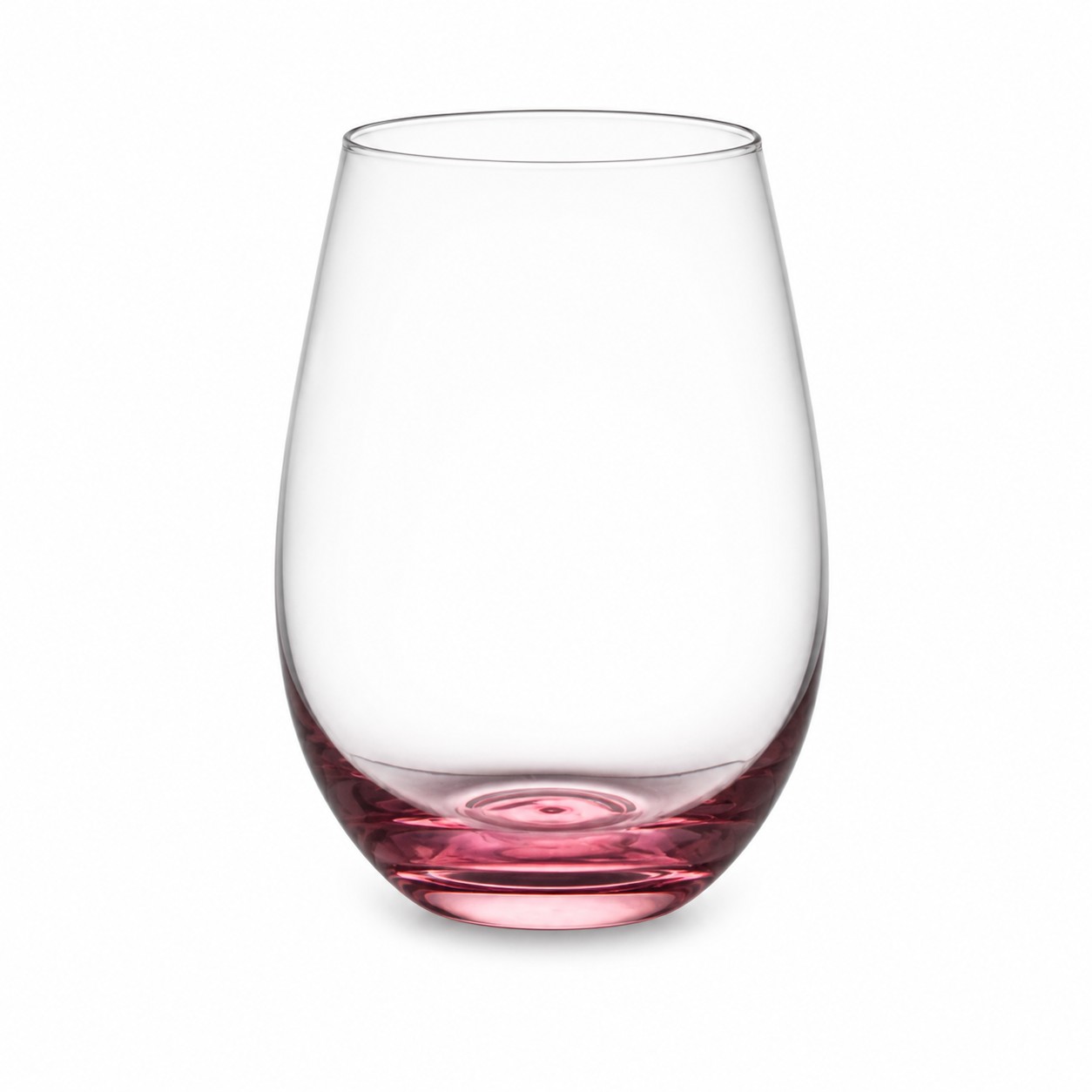 17 Oz Colored Base Stemless Wine Glass — view 2