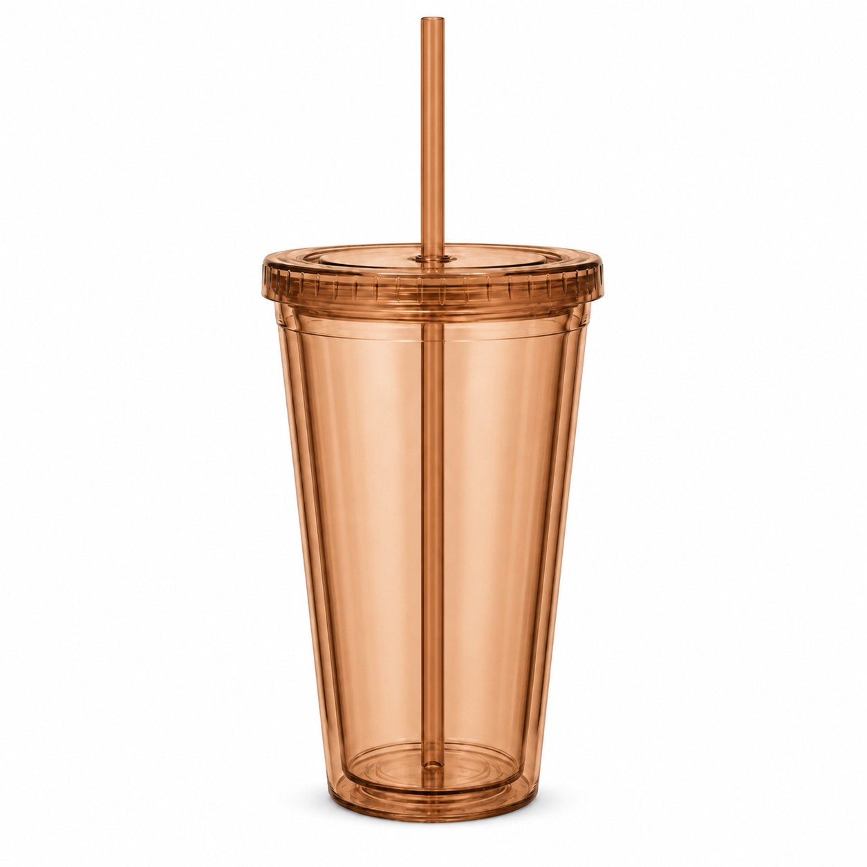 Double Wall 16 Oz Acrylic Journey Tumbler — Copper Brown