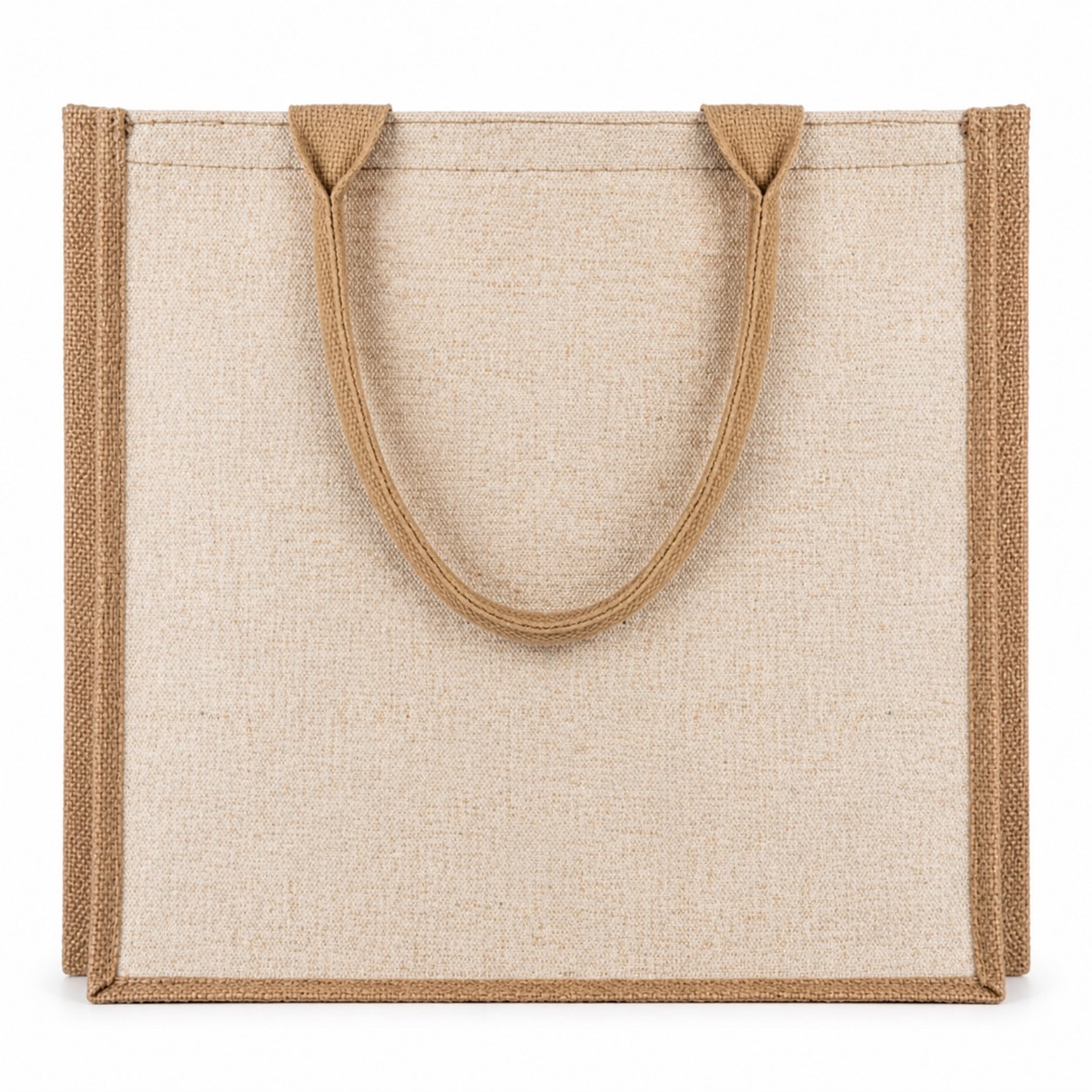 Reinforced Jute Fiber Shopping Tote — view 2