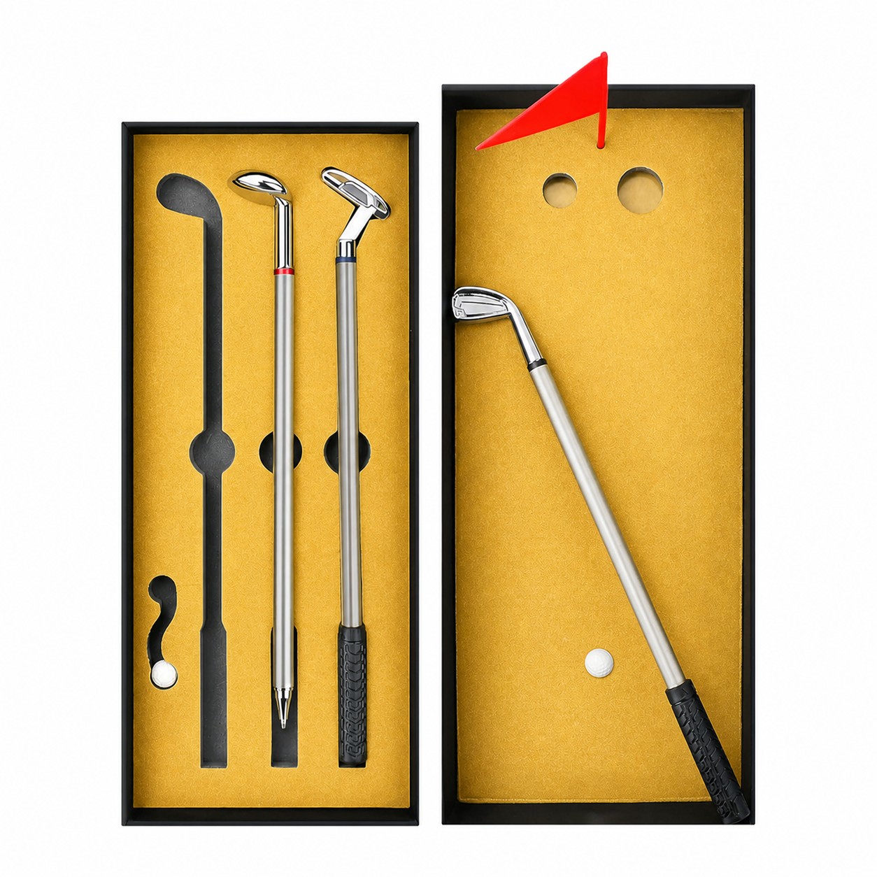 Desktop Golf Pen Gift Set — Gold