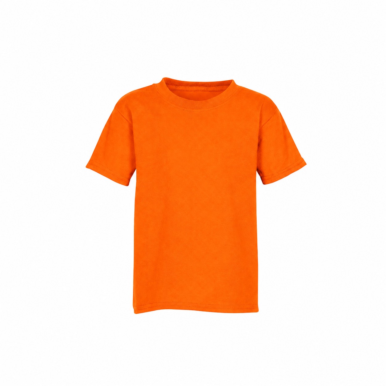 Youth Cotton Polyester Short Sleeve Tee — Orange