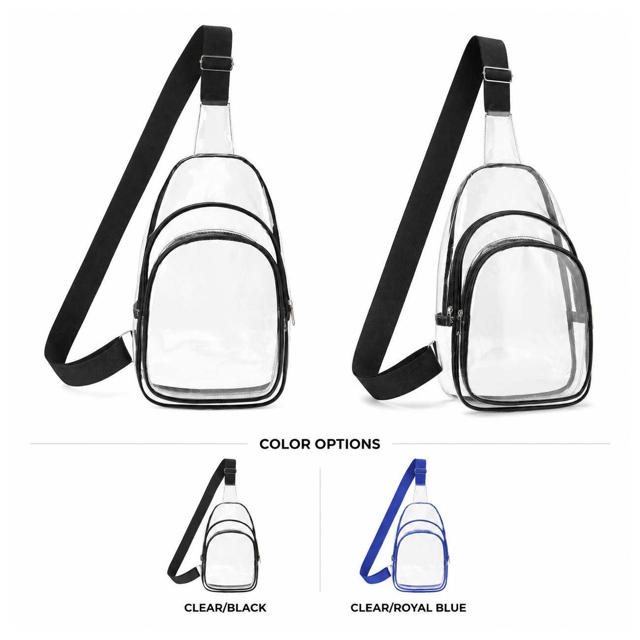 Clear PVC Crossbody Sling Backpack