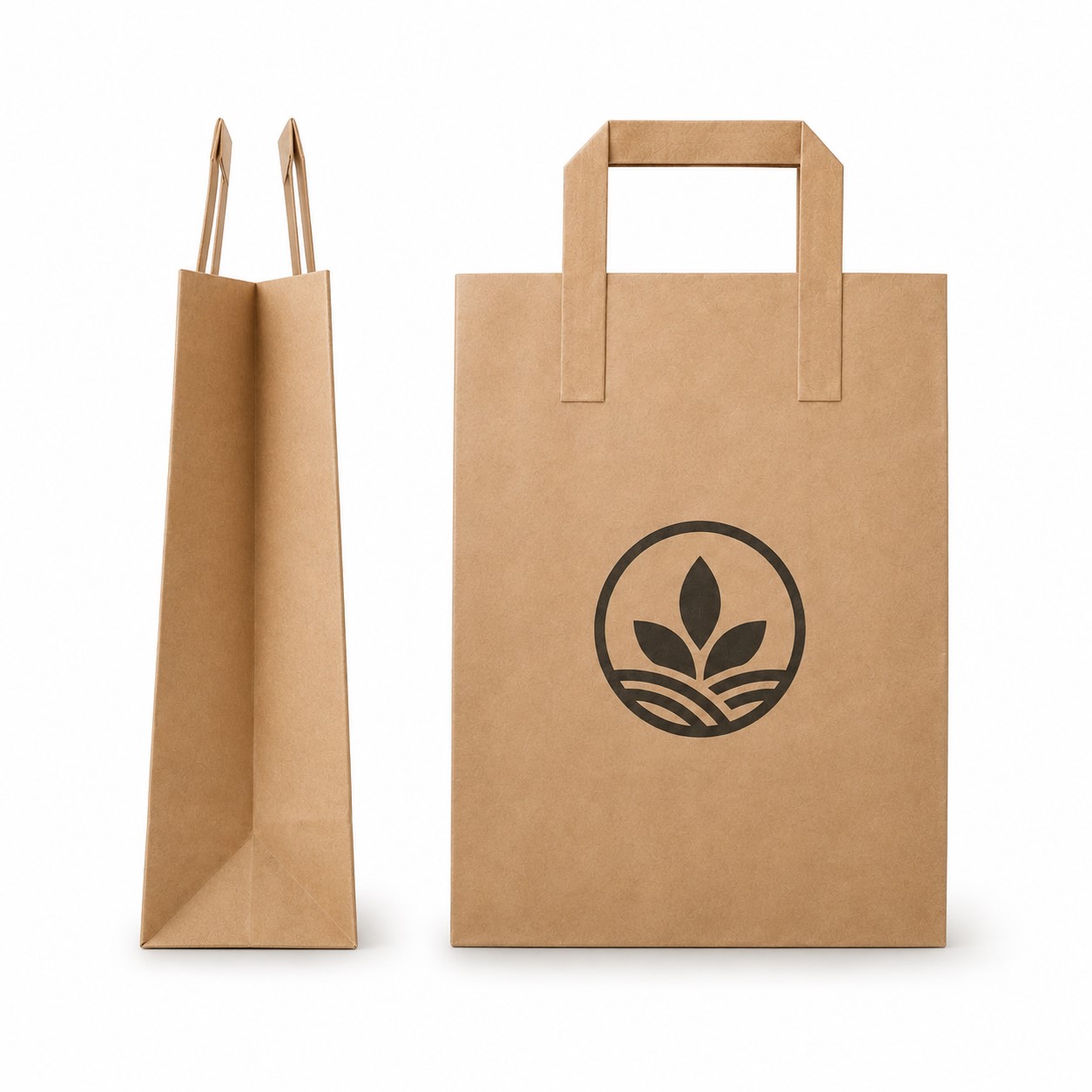 Kraft Paper Handled Takeout Bag