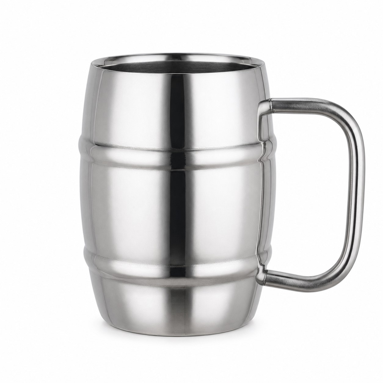 Double Wall Stainless Steel Barrel Mug — view 2