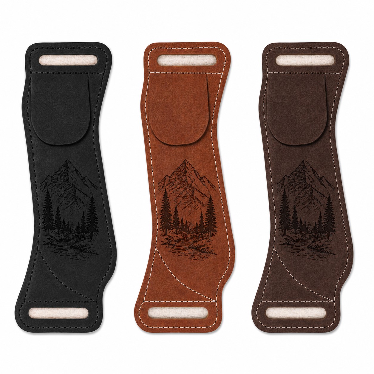 Contrast Stitched PU Knife Belt Sheath