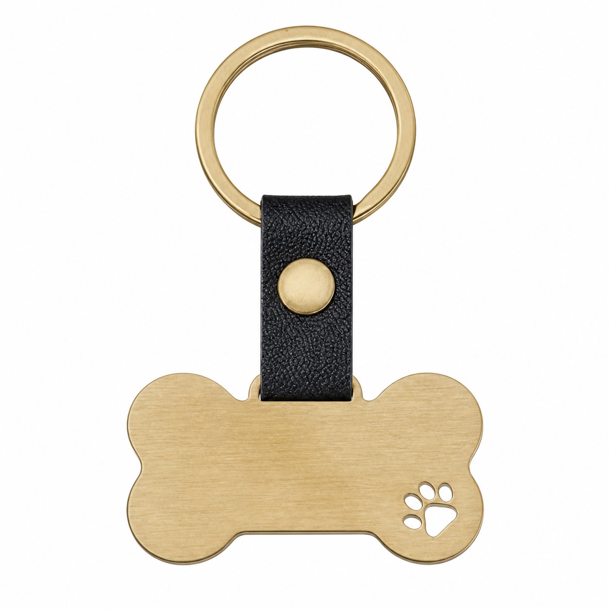Bone Shaped Stainless Steel Pet Keychain — view 2