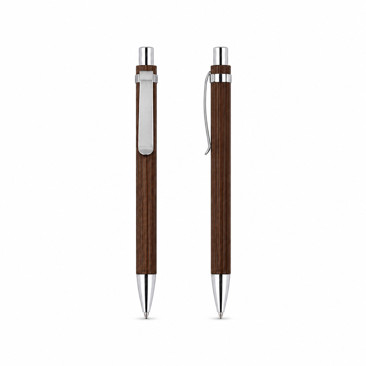 Bamboo Barrel Retractable Ballpoint Pen