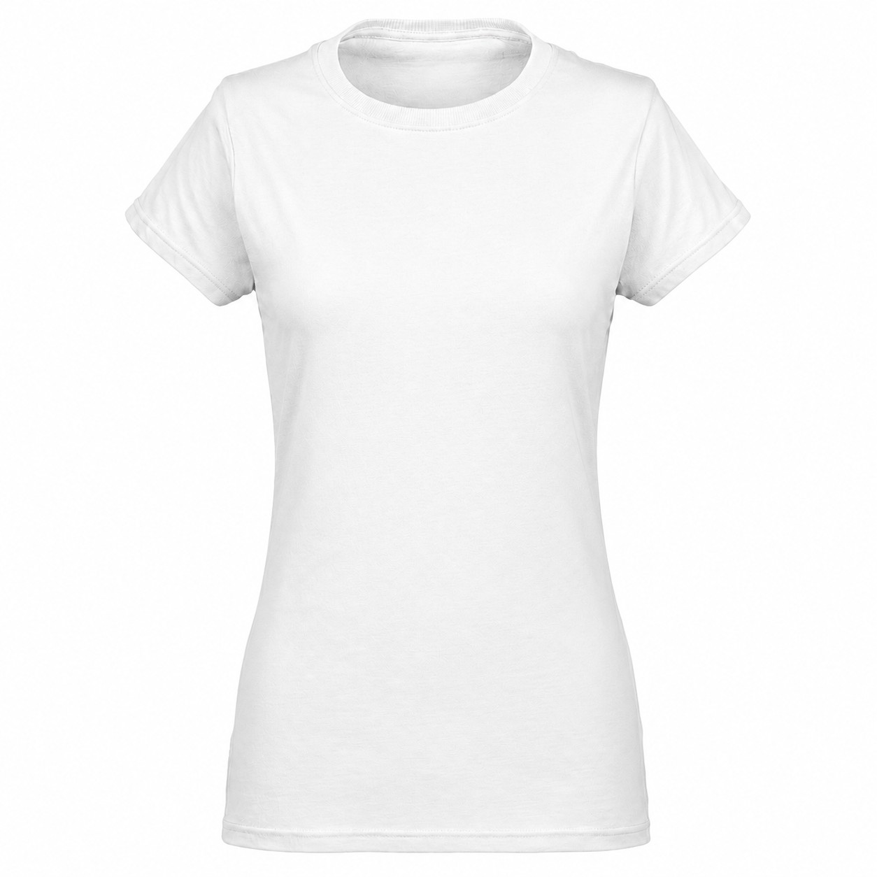 Ladies Soft Cotton Crewneck Tee — White