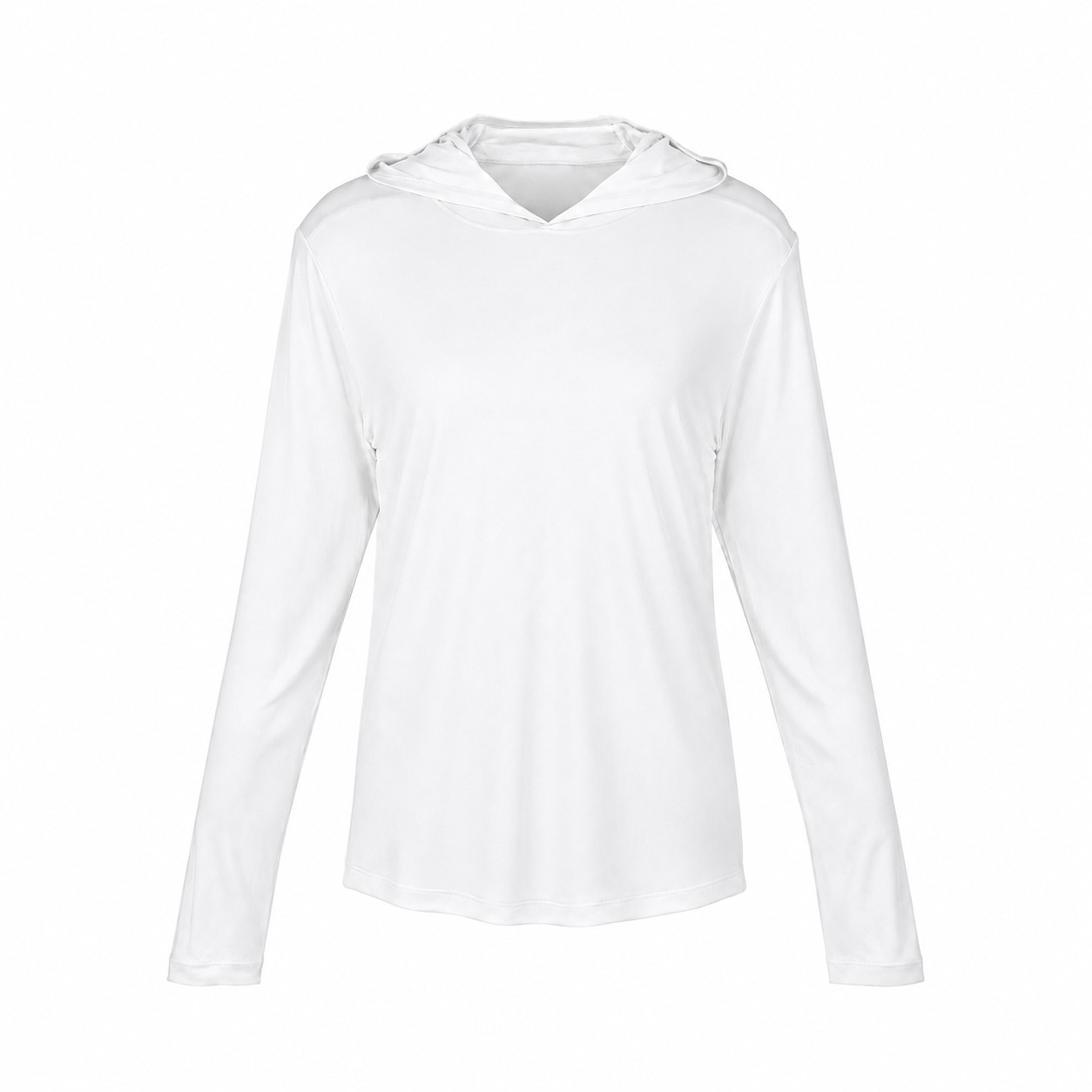 Polyester Hooded Sun Shirt — White