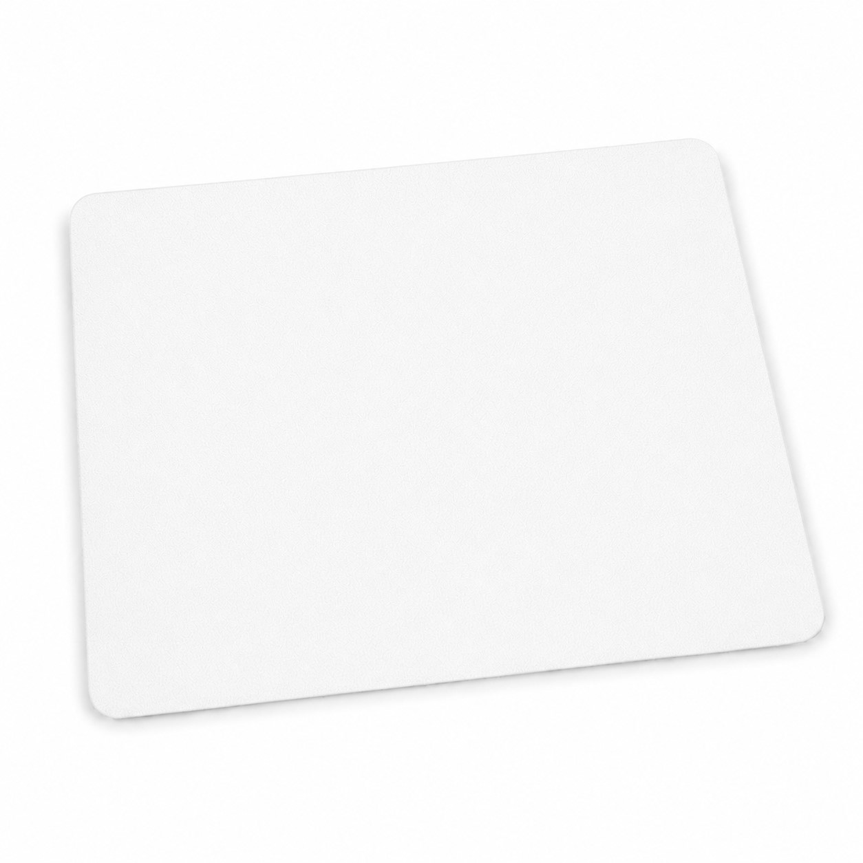Double-Sided PU Mouse Pad With Coaster — White
