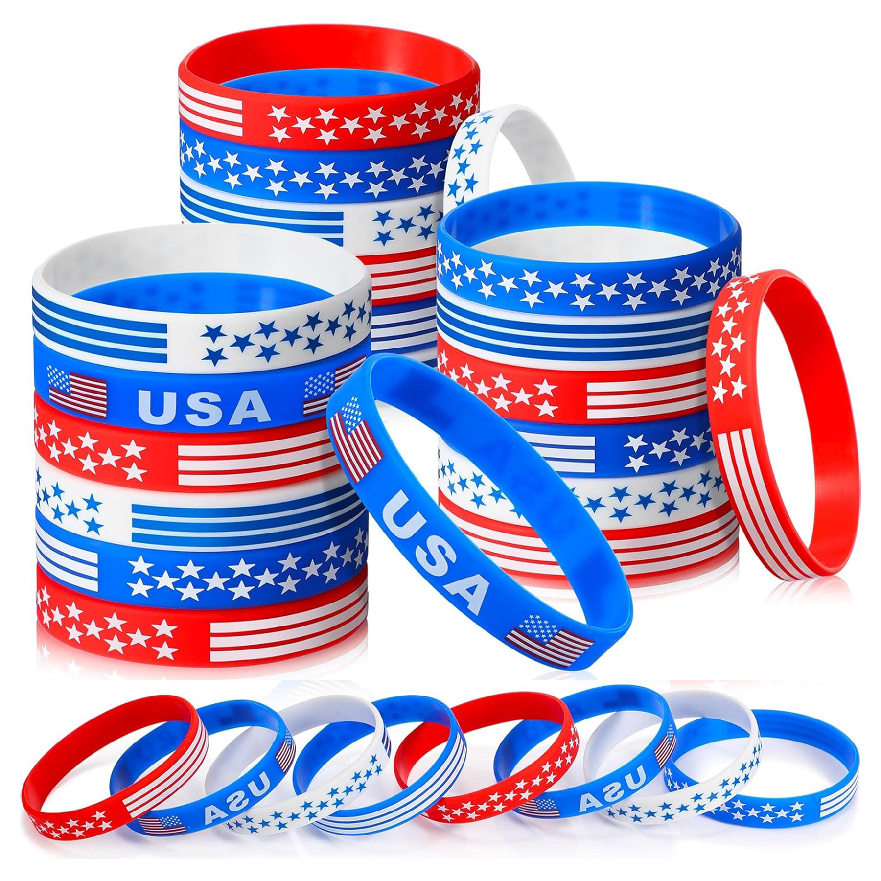 Patriotic Silicone Rally Wristband