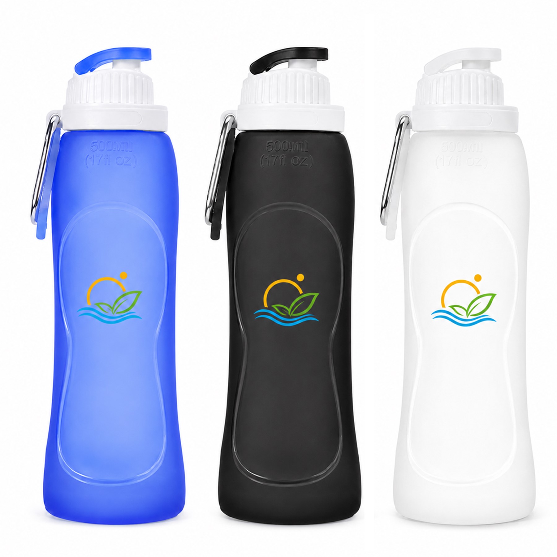 Flexible Polypropylene Hydration Bottle With Carry Clip