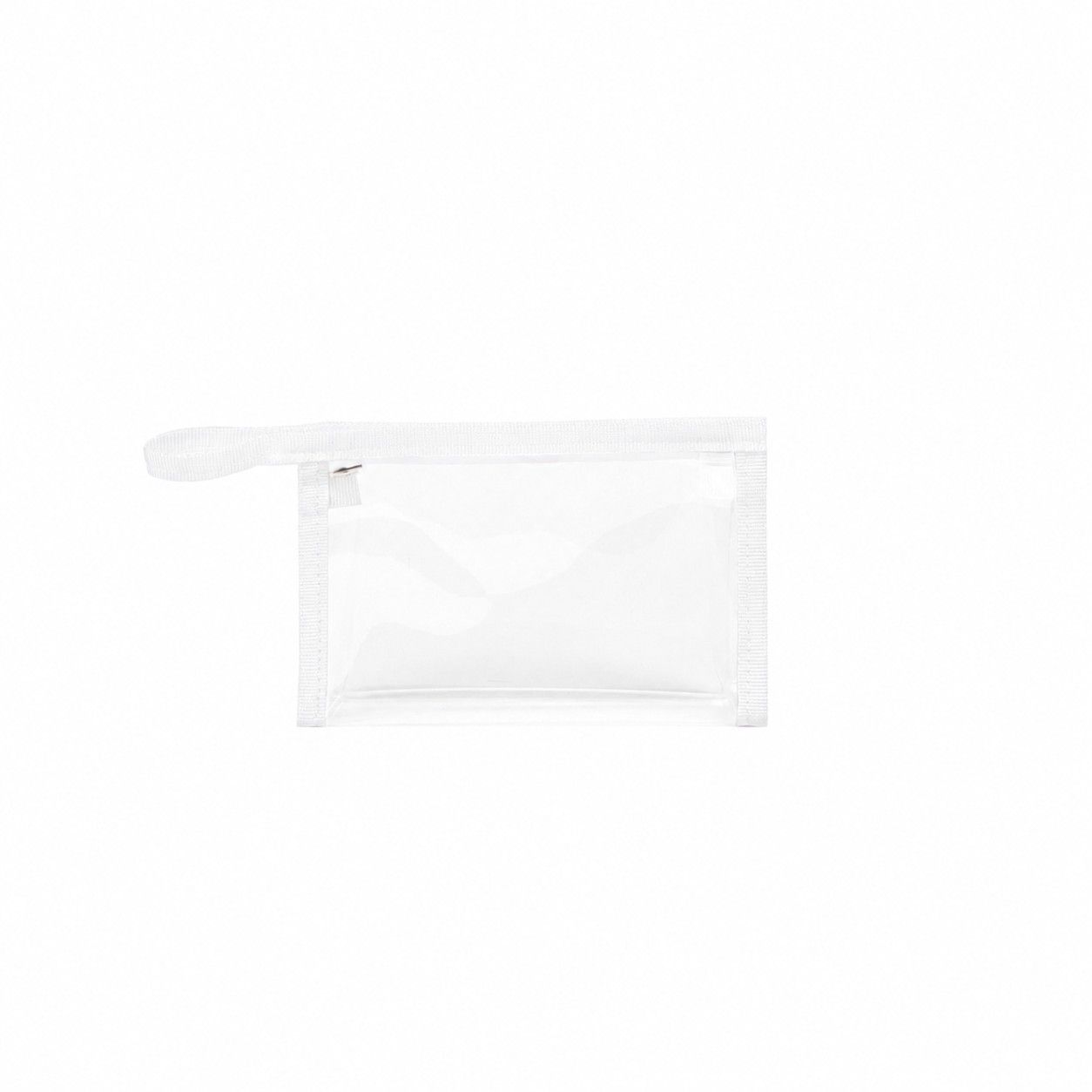 PVC And Polyester Zippered Storage Toiletry Bag — White