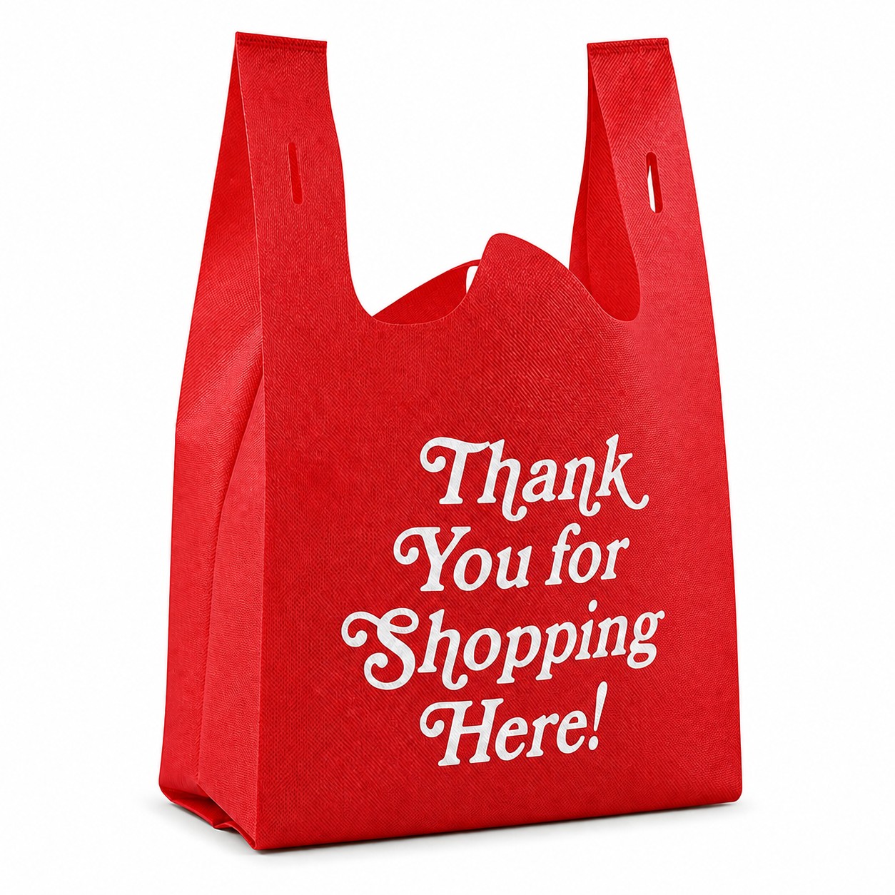 Polypropylene Reusable Grocery Bag — Red