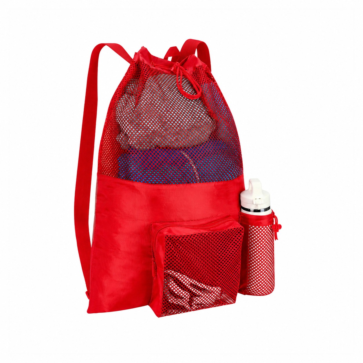RPET Non-Woven Roomy Backpack — Red