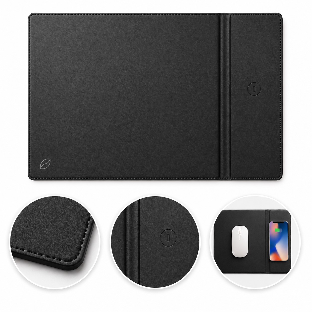 PU Mouse Pad With Wireless Charging