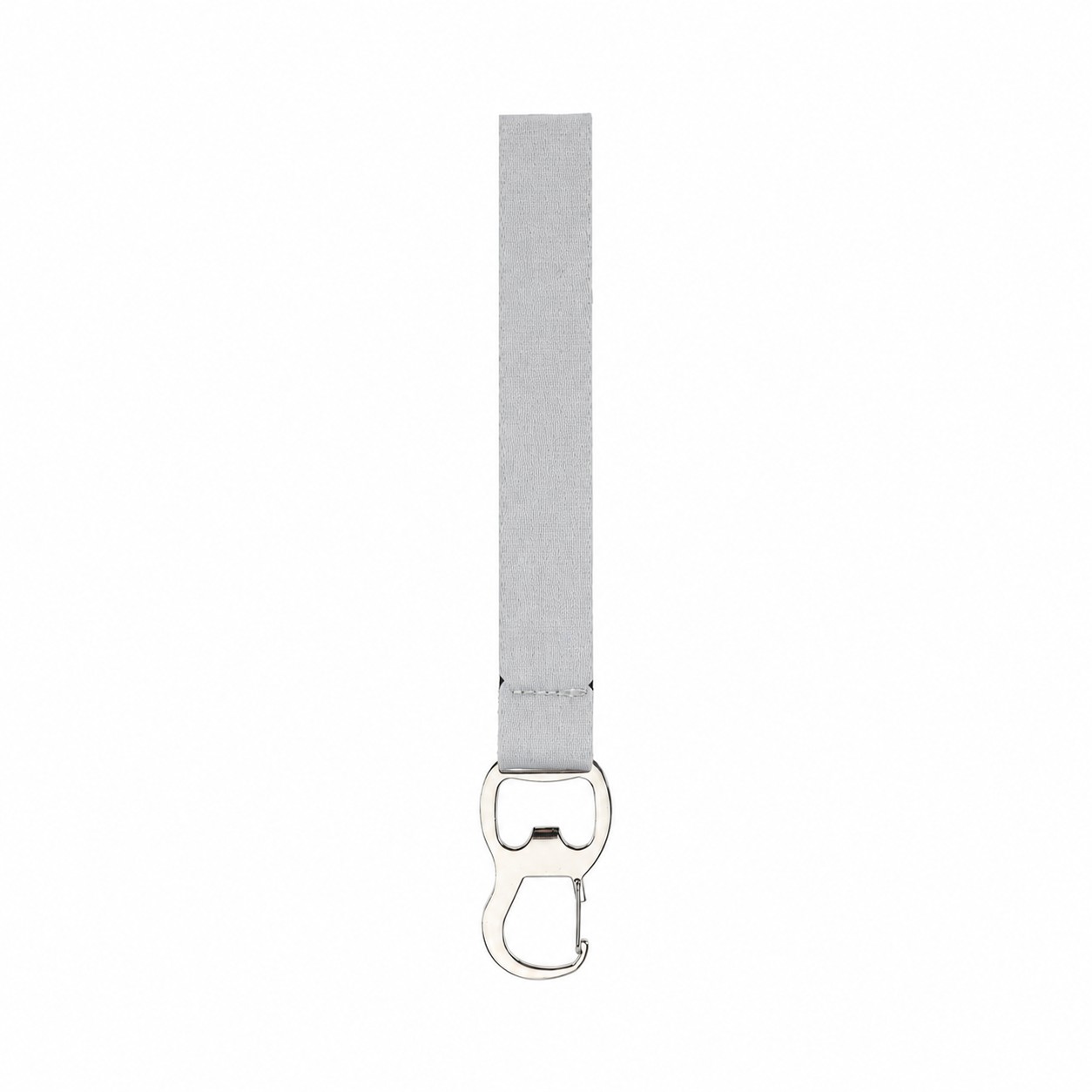 Neoprene Wristband Bottle Opener Keychain — Silver