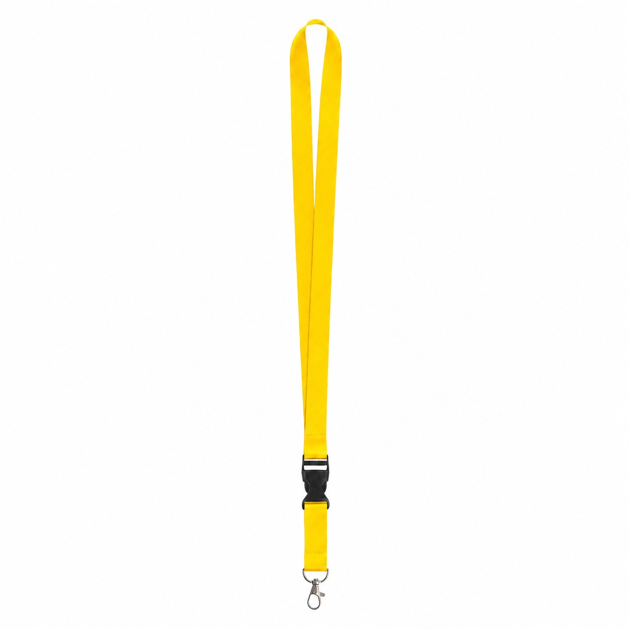 Polyester Badge Lanyard With Attachment Options — Yellow