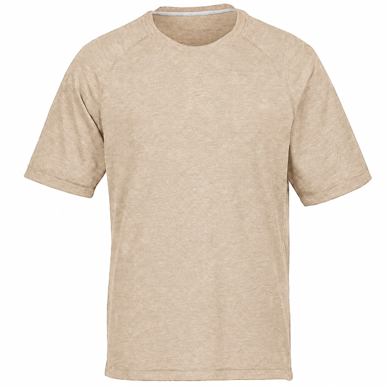 Tri Blend Wicking Crewneck Tee — Tan Beige