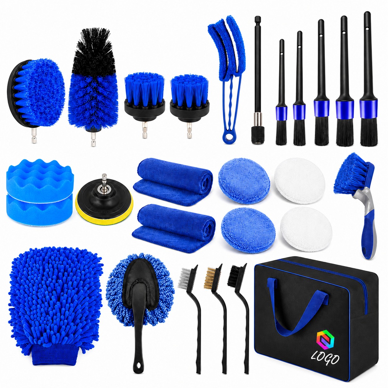 27 Piece Vehicle Detailing Brush Kit