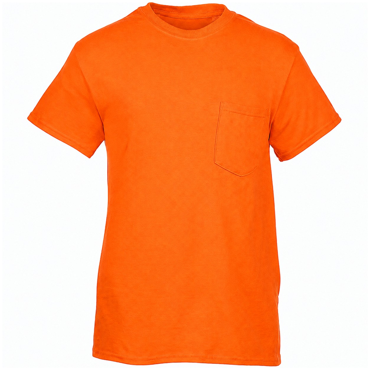 Heavy Cotton Pocket Uniform Tee — Orange