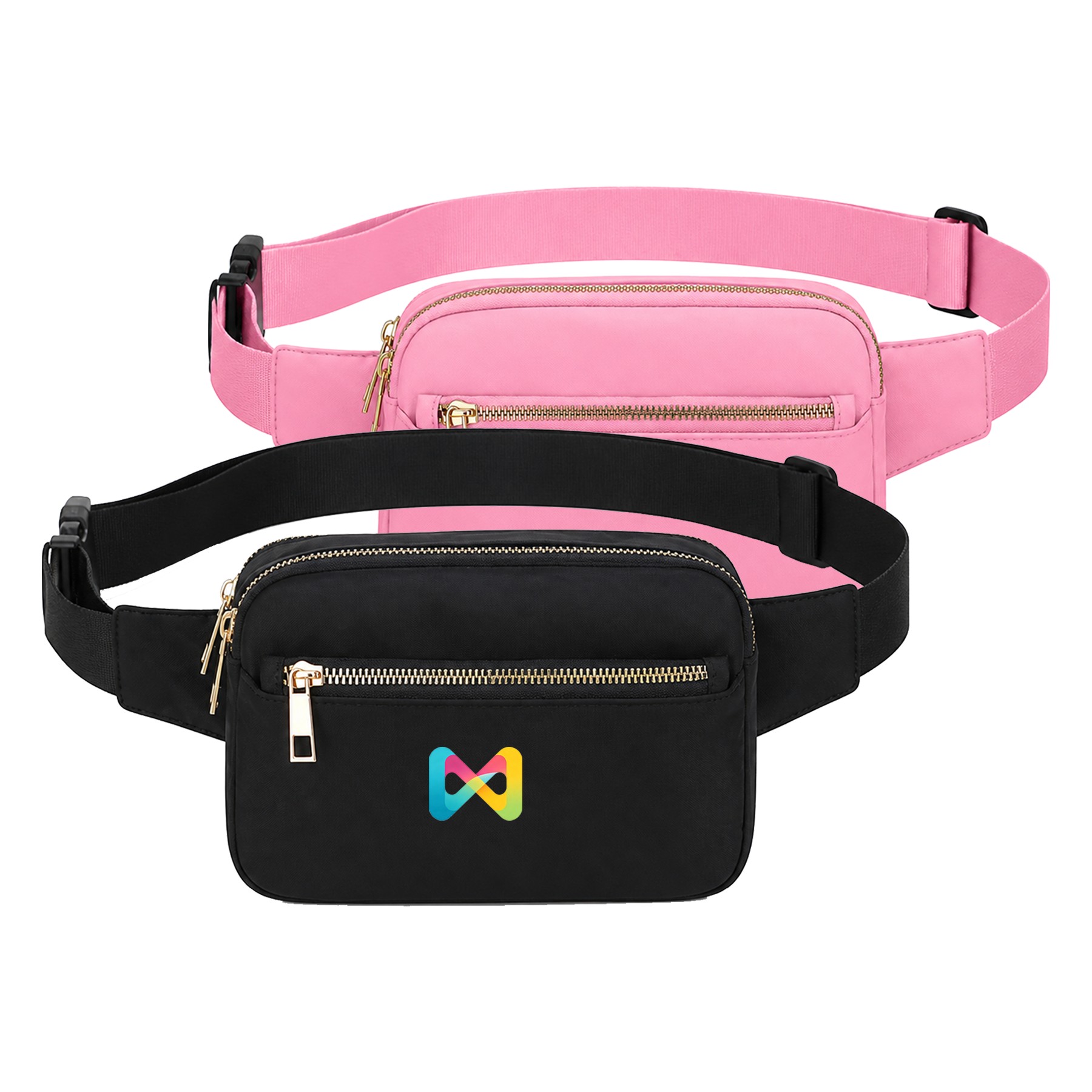Three Pocket Polyester Waist Bag