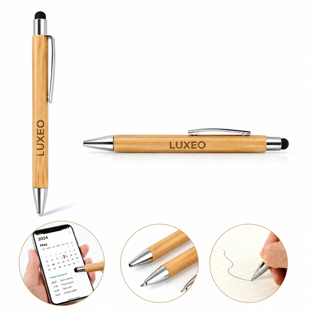 Bamboo Stylus Ballpoint Pen