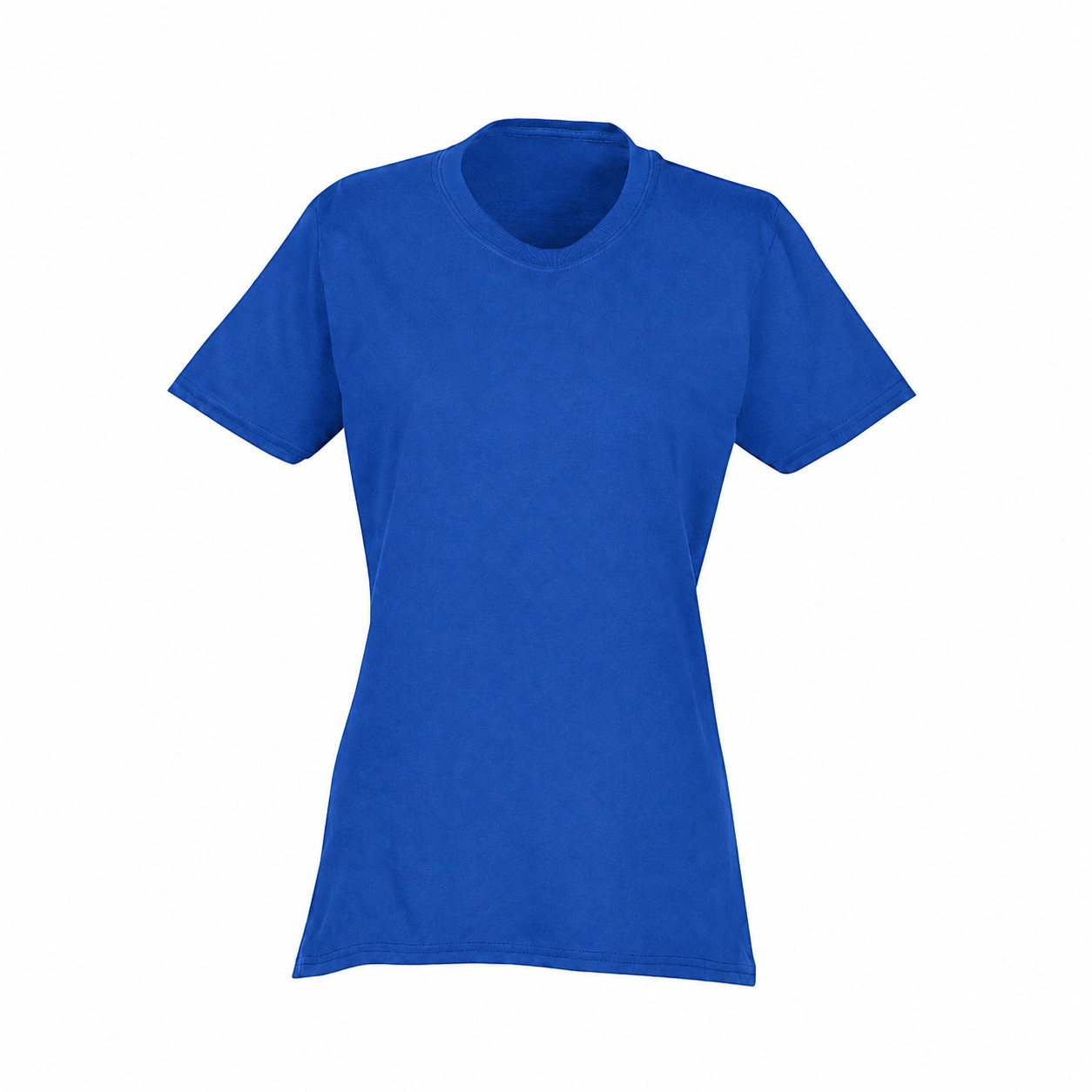 Ladies Cotton-Polyester Blend T-Shirt — Blue