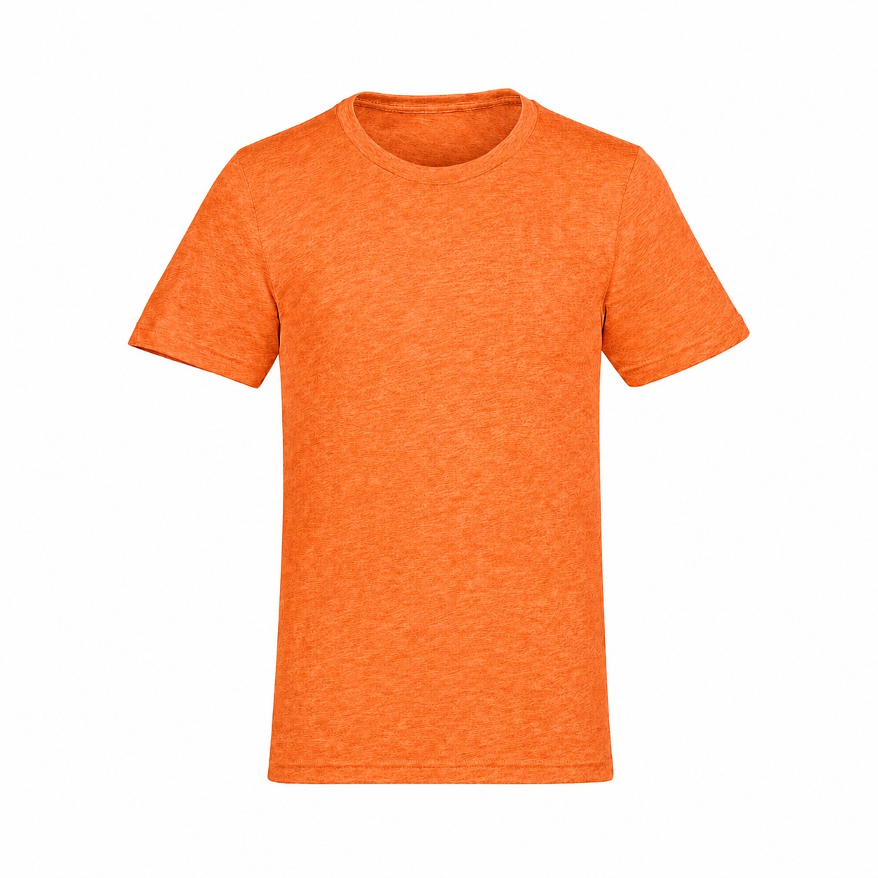 Heather Ringspun Crewneck T Shirt — Orange