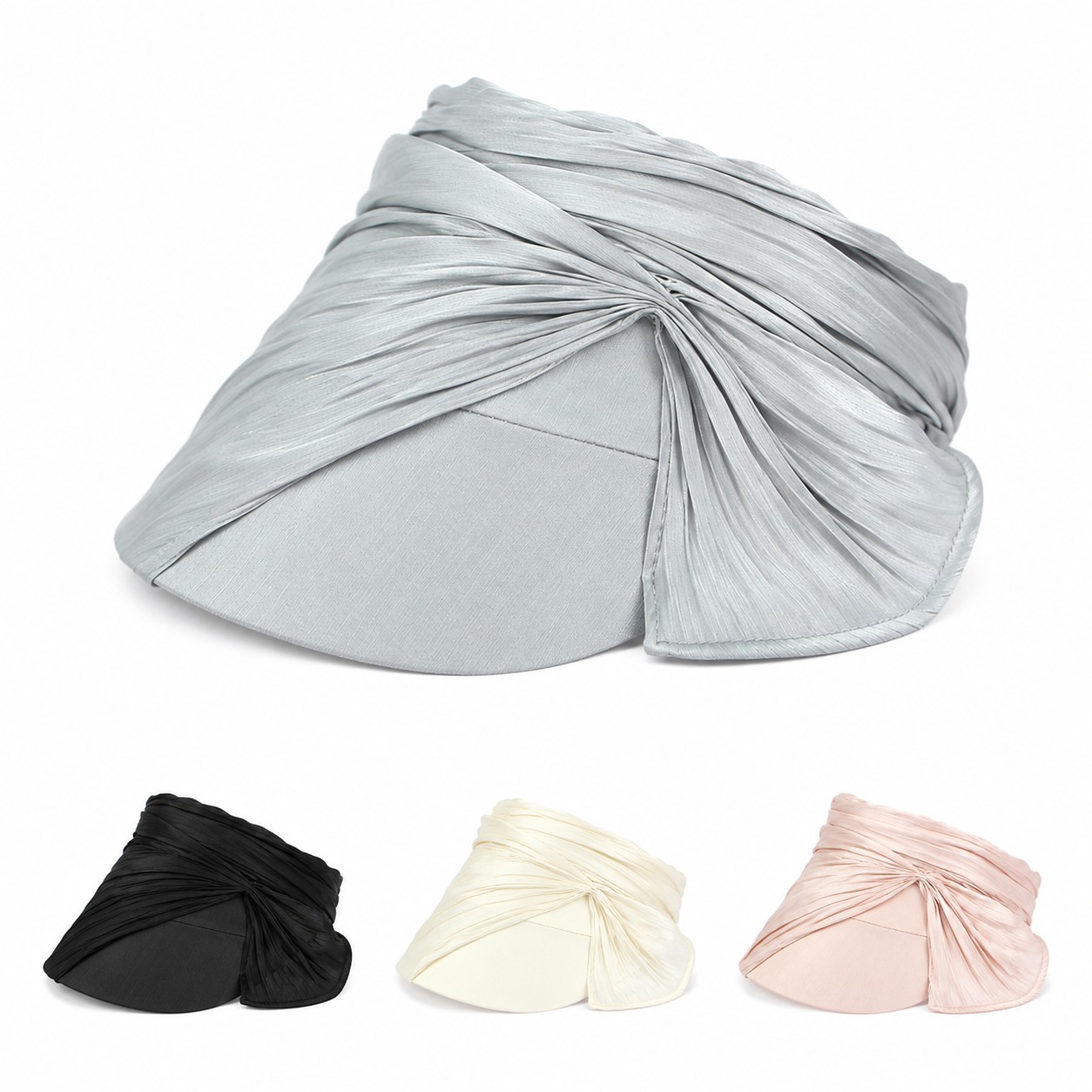 Pleated Polyester Shade Visor Hat