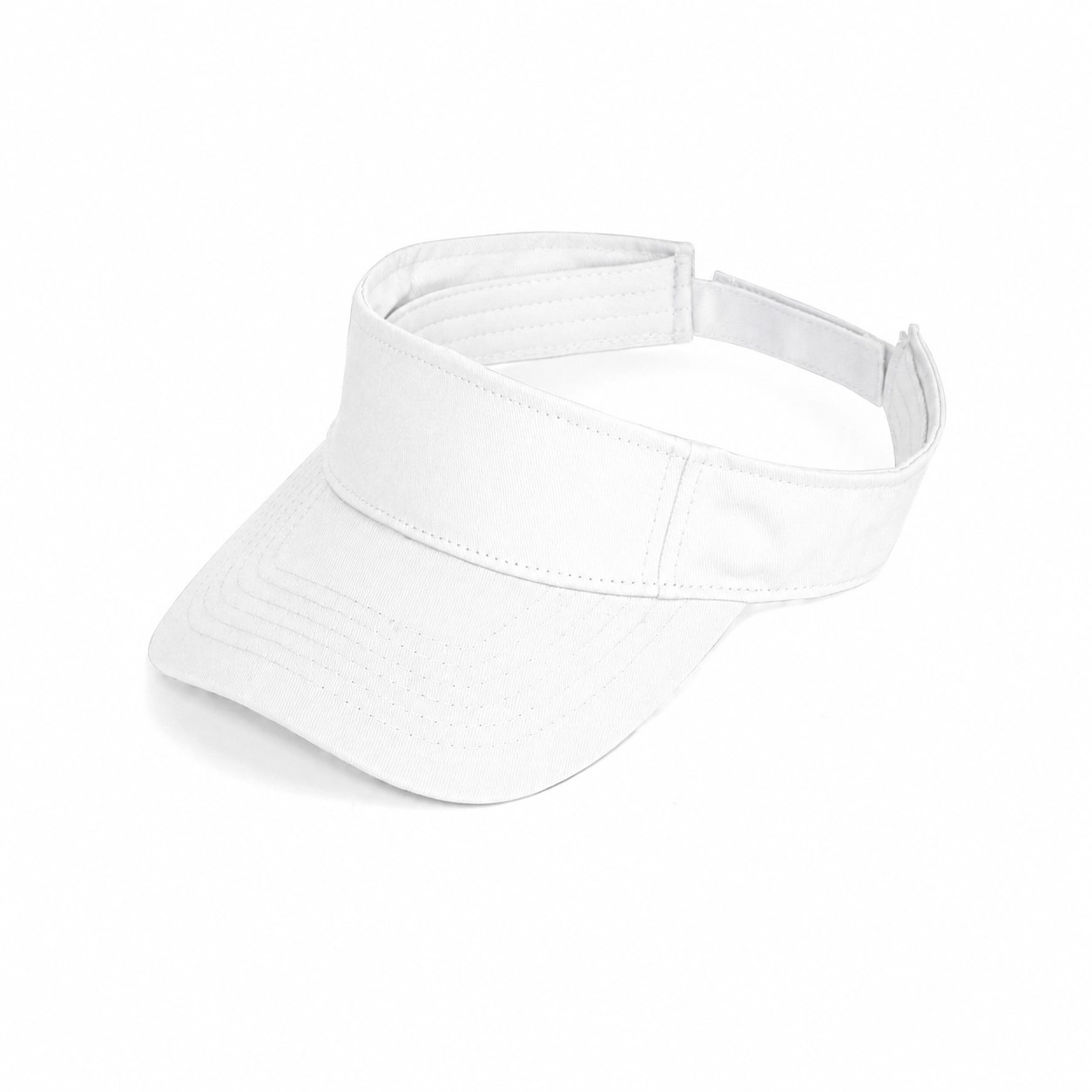 Cotton Baseball Sun Visor — White