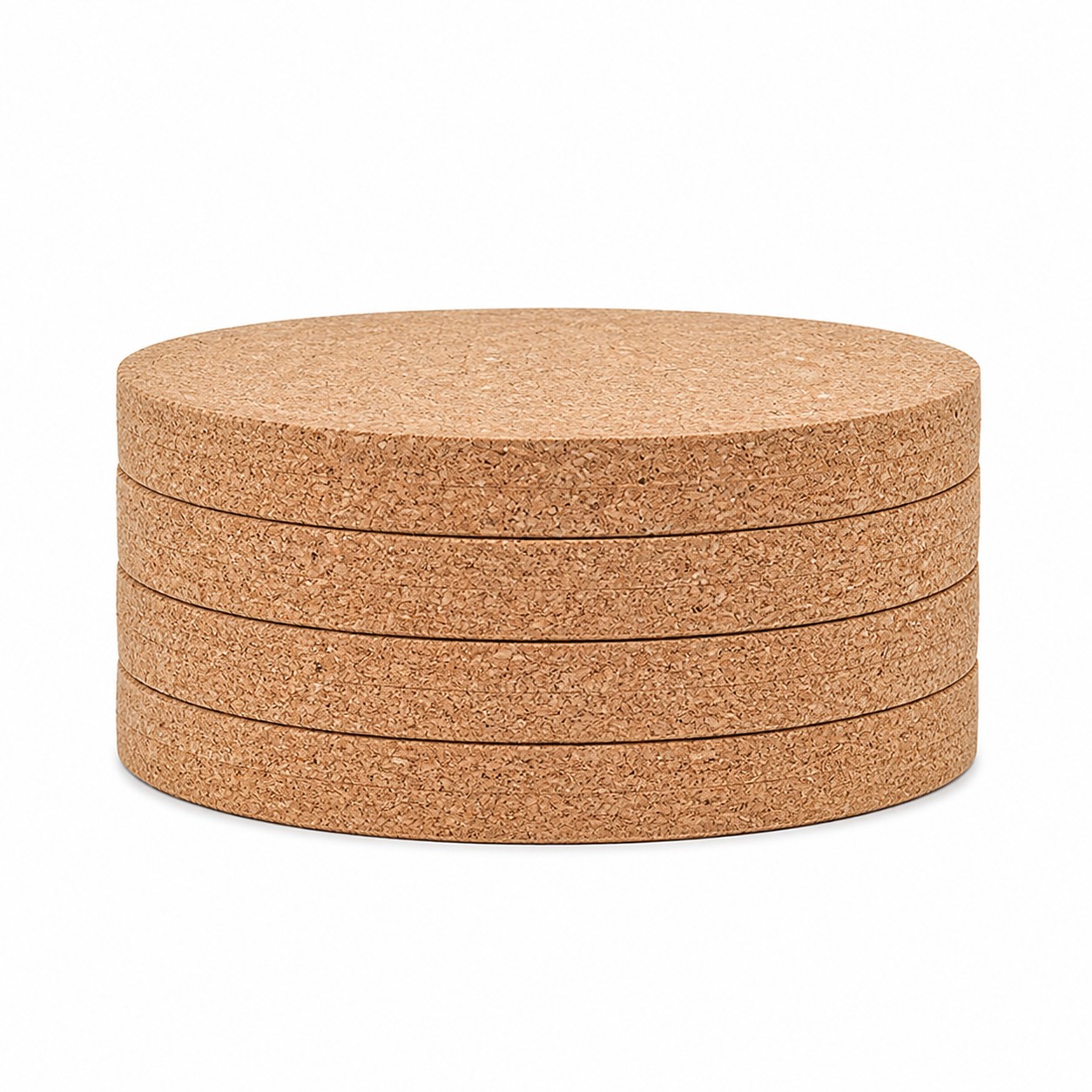 Natural Cork Round Drink Coaster Set — view 2