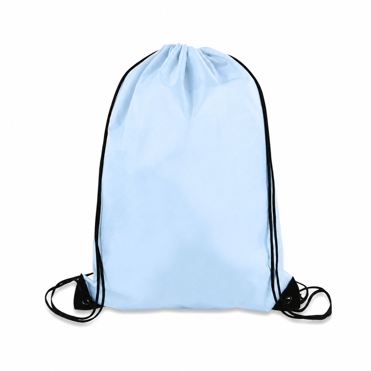 Metal Grommets 210D Polyester Drawstring Bag — Baby Blue