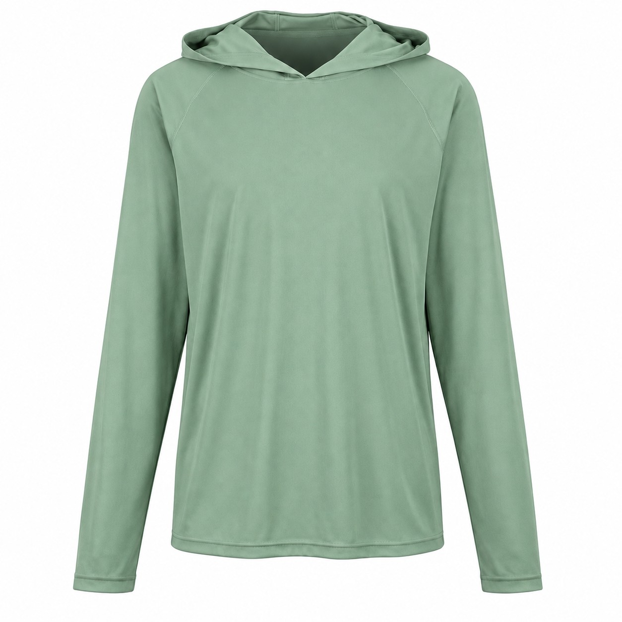 Hooded Polyester Sun Shirt — Green