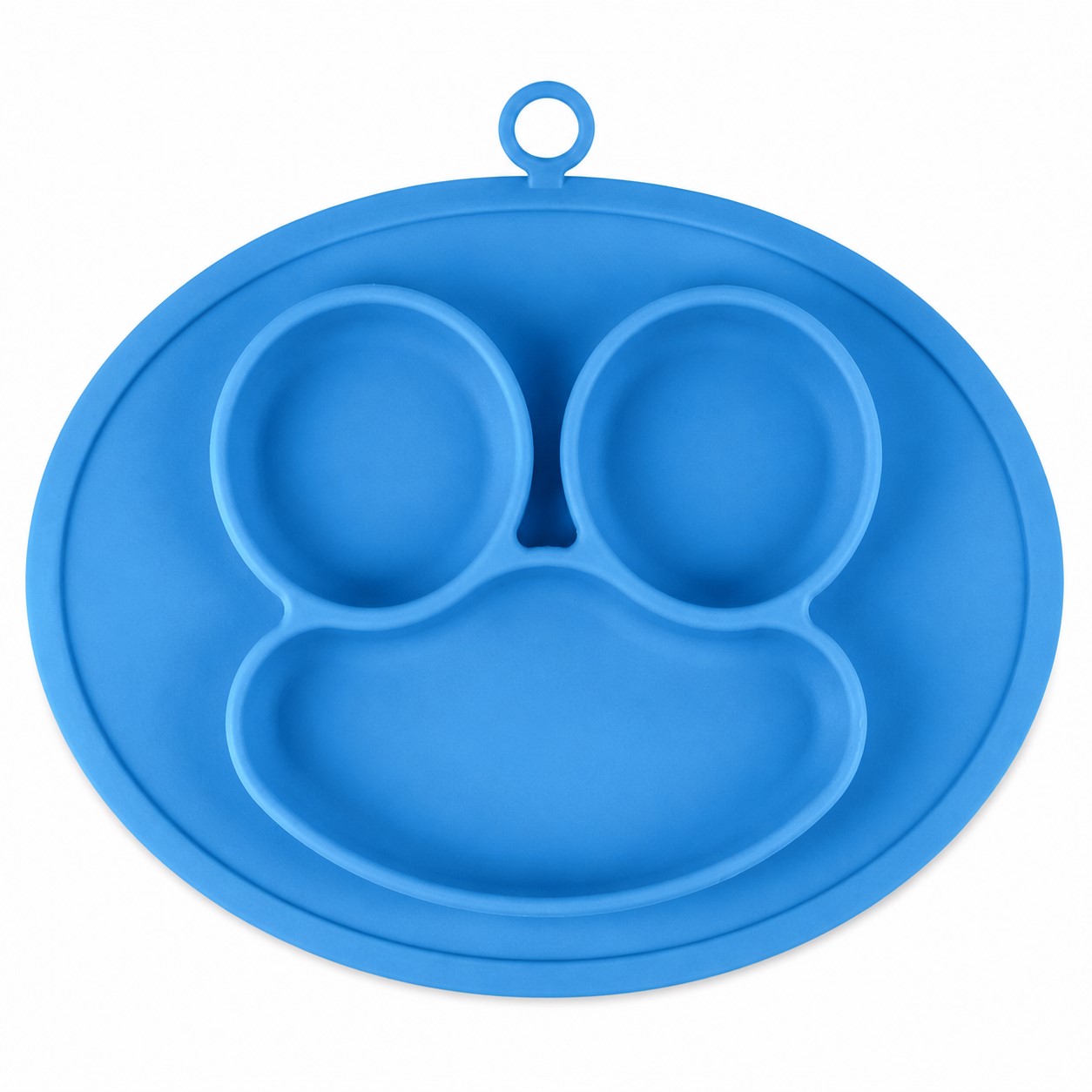 Paw Shaped Silicone Three Compartment Feeding Plate — view 2